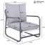 Fauteuil d'extérieur avec cadre en aluminium, fauteuil simple avec coussin amovible résistant à l'eau