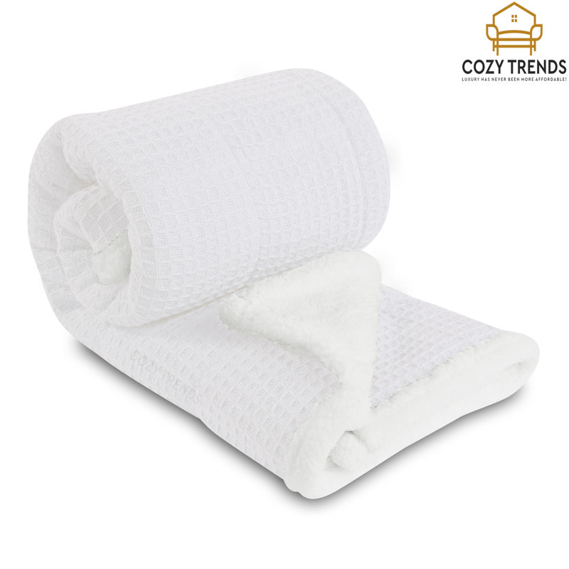Couverture pour bébé en coton, Blanc
