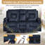 Causeuse inclinable manuelle avec console rabattable, ports de charge, haut-parleurs Bluetooth et lumières DEL-1896501429