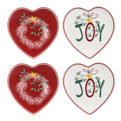 Ensemble de 4 assiettes à apéritif Winter Joy