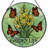 12"H Butterfly Flowers Stained Glass Window Panel