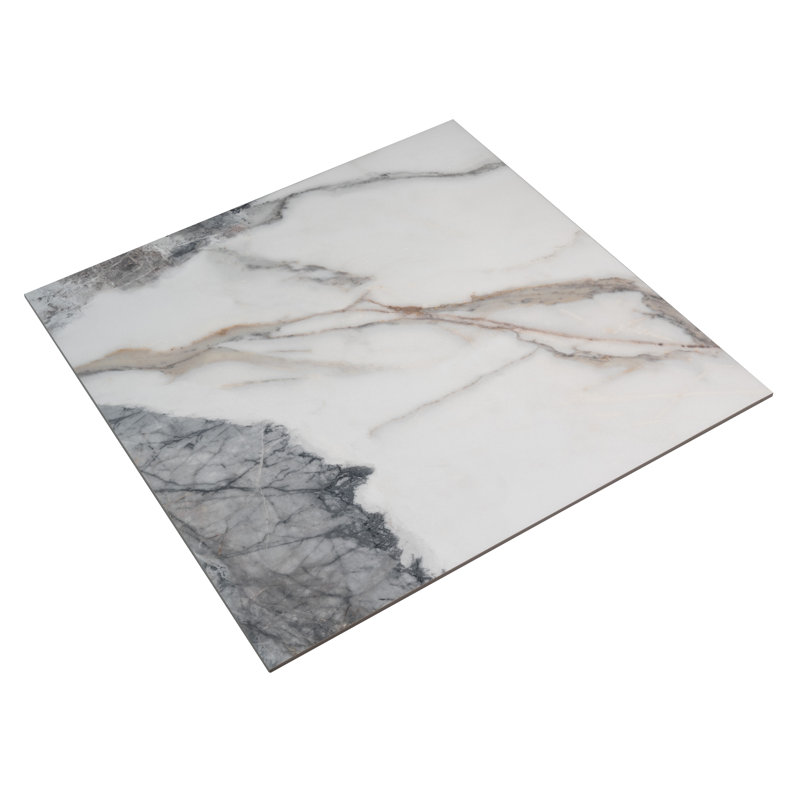 Pinnacle 32 X 32 In. Matte Soft White With Light Gray Porcelain Wall And Floor Tile (13.78 Sq Ft/Case) - 2 Pack