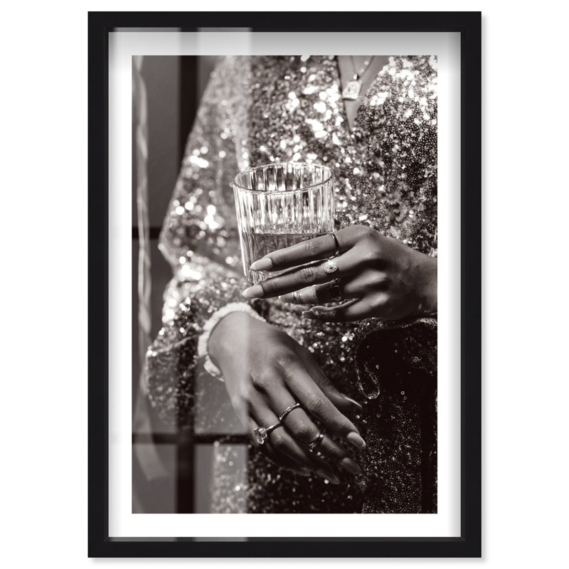 «Sparkling Nights Shadowbox» par Notoriart, H 31 po x l 21 po, Noir