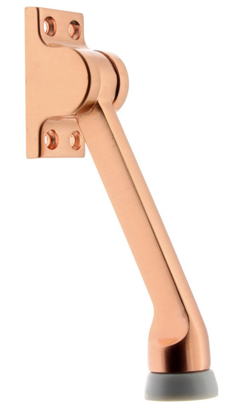 Solid Brass Kick Stop, Bright Copper