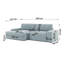 Lennon 4 Seater Chenille Corner Sofa with Storage-136114159-136114167