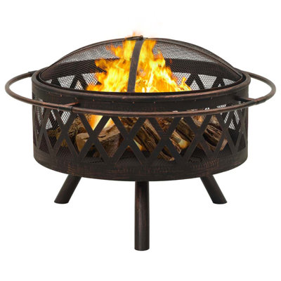 Freshwater Round Steel Wood Burning Fire Pit