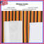 Rideaux de fenêtre orange à rayures noires, voilages et voilages à motif - 1 panneau-734123613-734123615