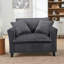 Fauteuil Lazy, fauteuil confortable pour une personne, avec dossier et coussin de siège moelleux, avec accoudoirs des deux côtés, convenant au salon et à la chambre à coucher - gris-752728636