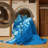 Machine Washable Orlena Modern & Contemporary Geometric Rug in Blue – BabyBlue Binding-418634787