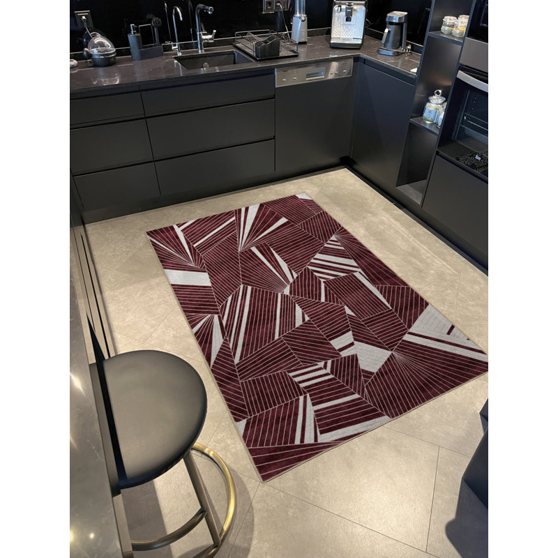 Tapis rectangulaire Willowdean, Tapis de couloir 4 pi x 8 pi 3 po