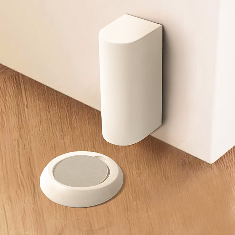 Windproof Mute Brass Doorstop Multipack, White