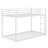 Metal Low Bunk Bed With Ladder-962980355