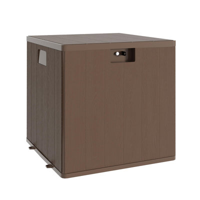 28 Gallon Outdoor Storage Box Waterproof, Patio Deck Storage Box For Package Delivery, Lockable Resin Deck Box, Square Deck Box Small Container for Fu by GarveeHome