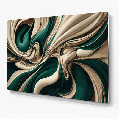 Biomorphic Abstraction 1 Green Metal Wall Art