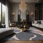 Tapis gris soyeux et moelleux-100856672