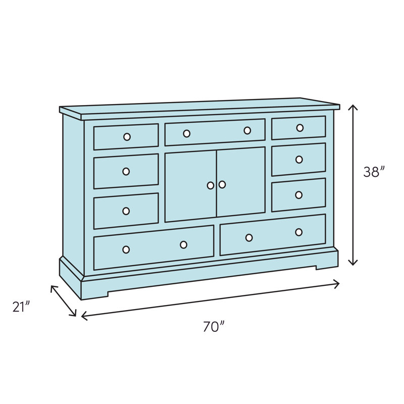 JV 70'' W 5 - Drawer Dresser