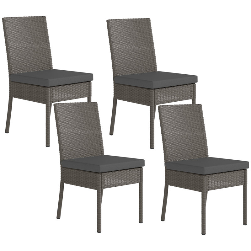Patio Dining Side Chair with Cushion