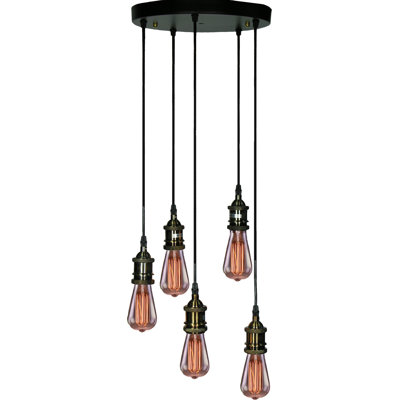 Luminaire suspendu pour ampoule de grappe Amburgey