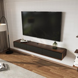 78" Modern Wall-Mounted Entertainment Centre With 3 Drawers, TV Console, Media Console, Pre-Assembly