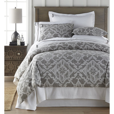 Merko Linen Cotton Grey Duvet Cover Set