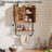 Double Doors Bathroom Wall Cabinet With...