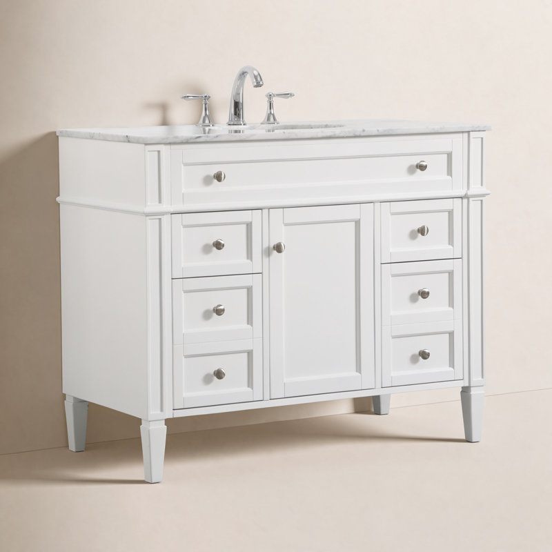 Ensemble de meuble-lavabo simple 42 po Rivers, Blanc