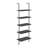 Contemporary 5-Tier Ladder Bookshelf With Metal Frame, Ideal For Office And Bedroom Storage And Display.