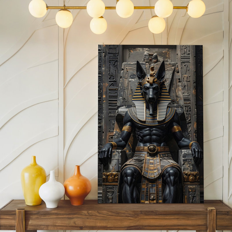 Art mural Voici la description du produit et optimisation de la toile pour votre toile Grand Anubis, H 9 po x l 12 po