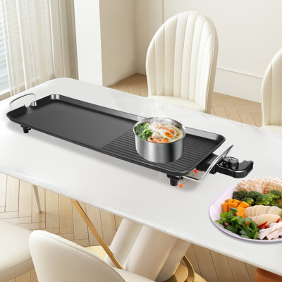 SUNYOU 26.77 in. W x 11.02 in. D Indoor/Outdoor Use 1 - Burner Single Burner Countertop Electric Grill