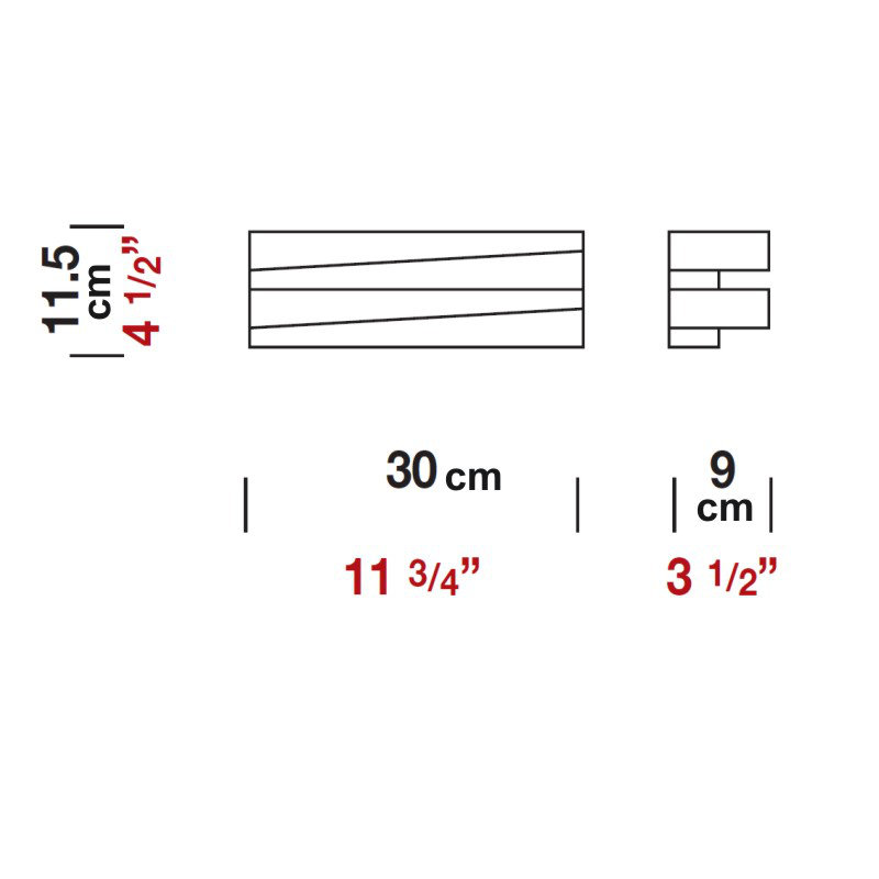 Cross - 11.75 Inch 18W 2 LED Wall Mount