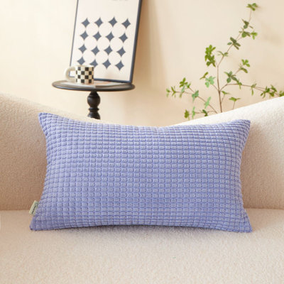 Lavender  Set of 2 Corduroy Reversible Throw Pillows size  12"x20" Lumbar pillow  FULL set with inserts