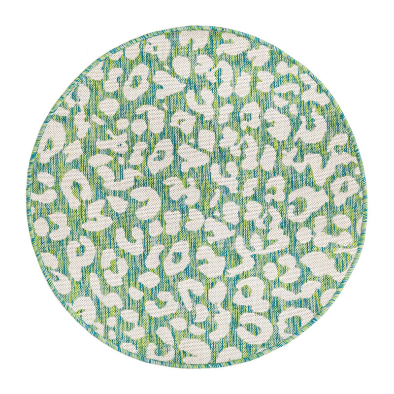 Tonquin Animal Print Indoor / Outdoor Rug, Round 3'
