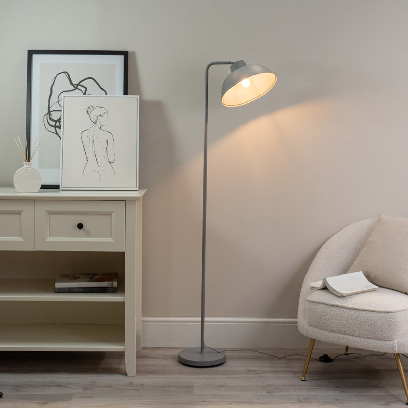 Ridglea 153cm Traditional Floor Lamp, Yes, Grey