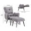 Tauranac Upholstered Accent Chair with Footstool-584157278