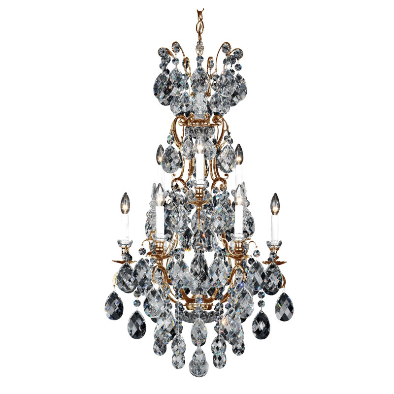 Renaissance 10 - Light Crystal Chandelier, French Gold, Heritage Clear