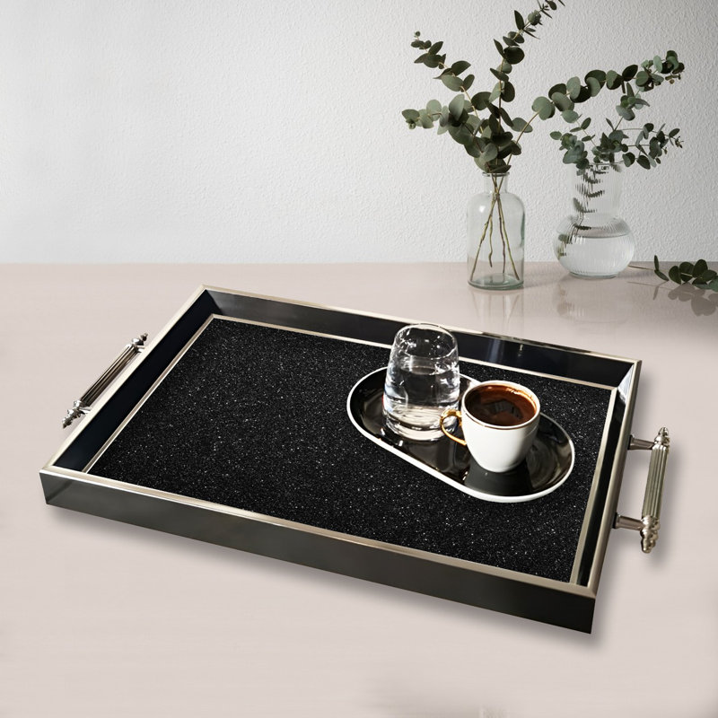Elegant Glass Tray, 19.7 x 11.4 x 1.4 inches | 100% Durable Glass Construction | Easy to Clean with Damp Cloth | Ideal for Serving, Decorative Display, and Organizing | Stylish Addition to Home Décor