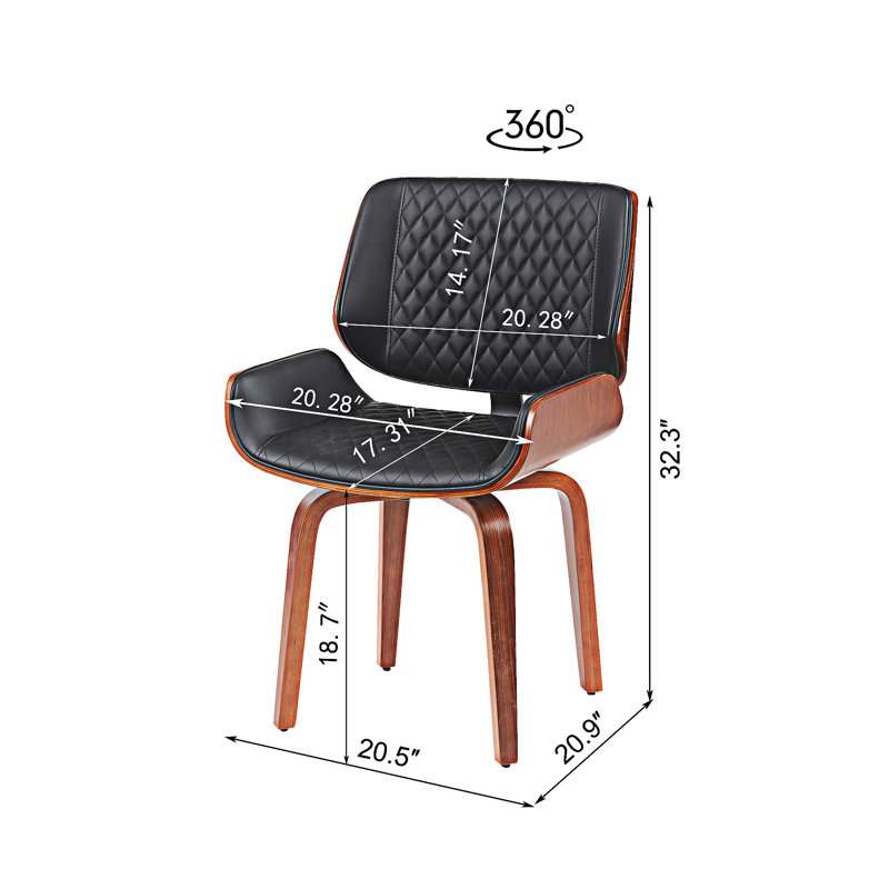 Chaise d'appoint rembourrée pivotante (ensemble de 2)