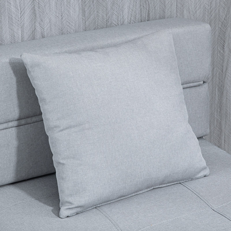 Elanora 70cm Upholstered Futon Chair, Light gray