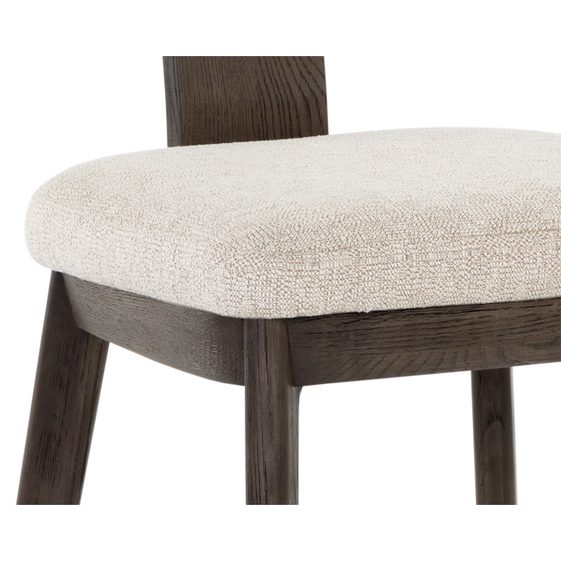 Rickett Upholstered Dining Chair, Dark Brown