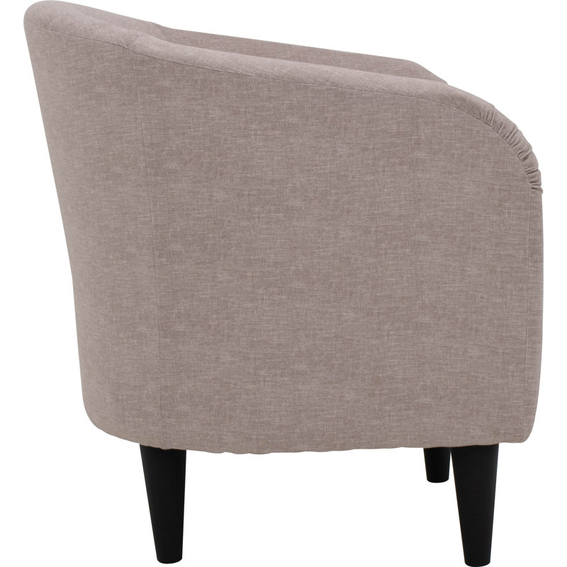 Fauteuil demi-tonneau de 29,50 po de largeur, Velours rose Aston
