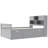 Full Size Storage Bed with Bookcase Headboard, 4 Drawers, Hidden Compartments, No Box Spring Needed-1582821401