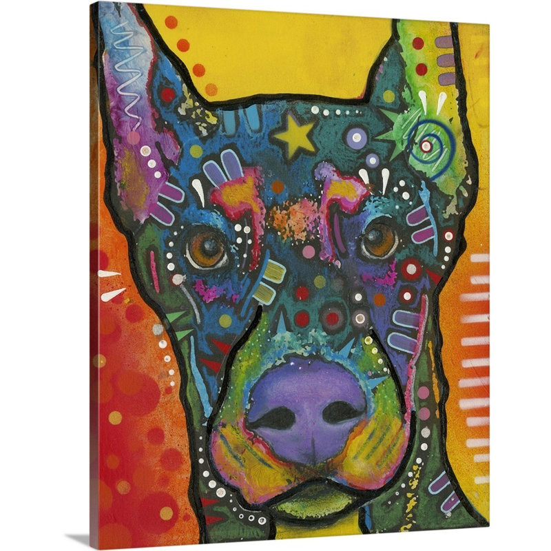 « dog art 17 », reproduction sur toile, H 20 po x l 16 po x P 1,25 po