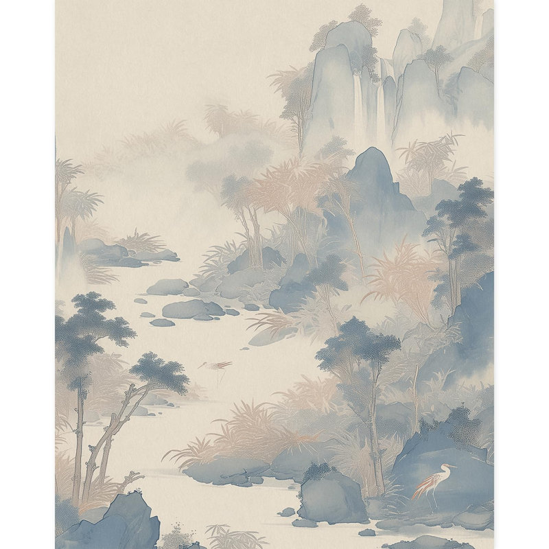 Abstract Floral Peel & Stick Border, 120" L x 96" W