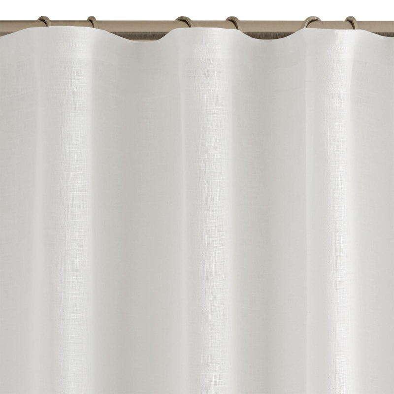 Heaton Sheer Single Curtain Panel, 138 W x 350 D cm, White