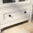 Buffet Storage Cabinet With Single Glass Doors And Unique Bell Handle