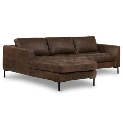 Full Grain Leather Sofa and Chaise