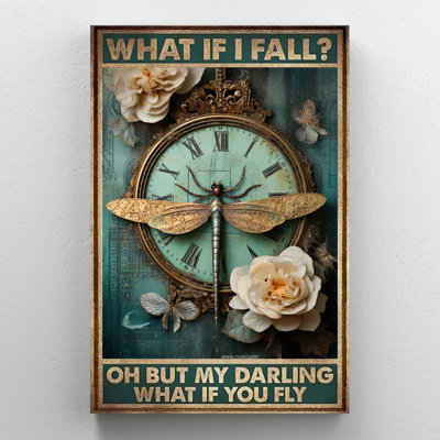 Dragonfly What If I Fall On, impression sur toile