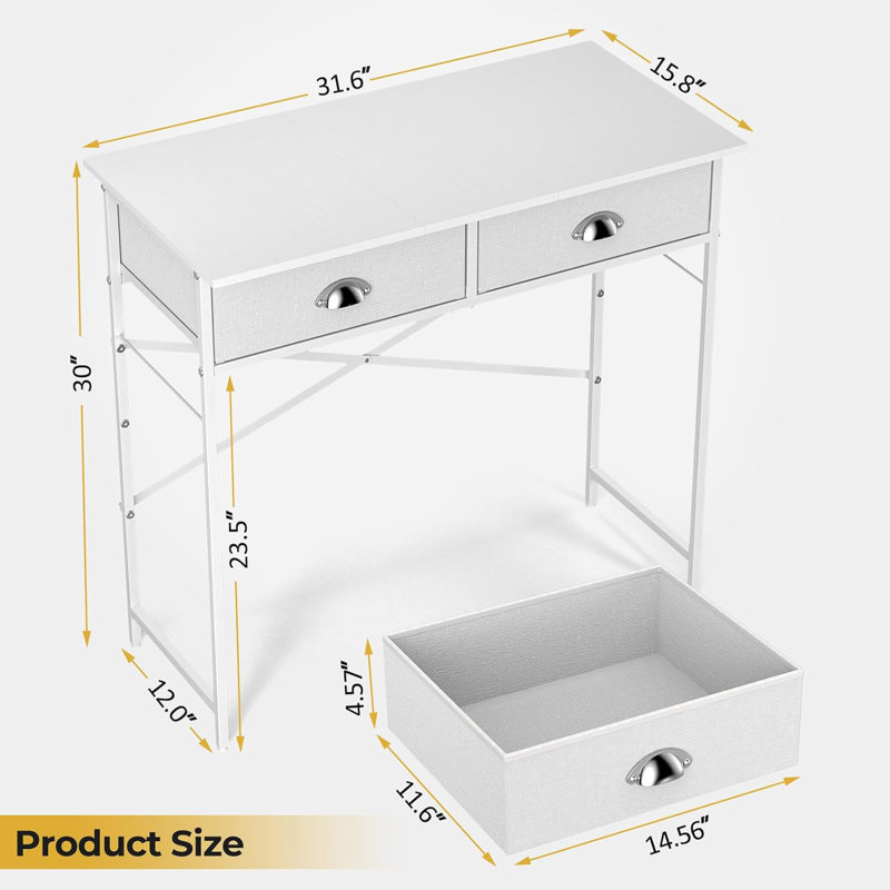 Small Desk In The Bedroom, White