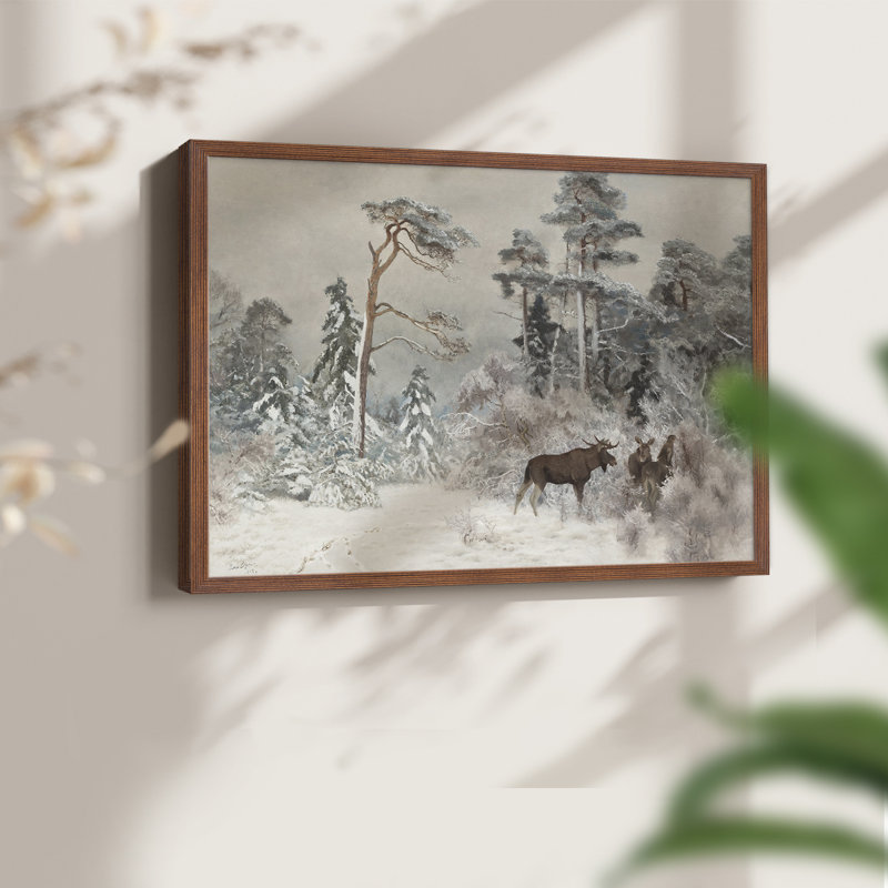 Paysages rétro-CCX III - reproduction encadrée, H 16 po x l 20 po, Noyer
