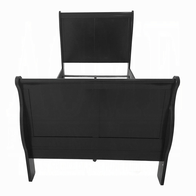 Lit simple Louis Philippe III, Simple, Noir